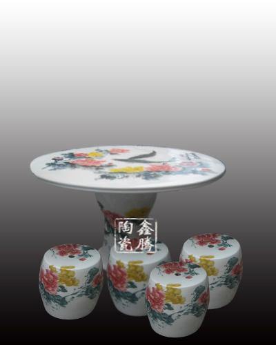 供应制作景德镇青花陶瓷瓷桌摆饰瓷凳
