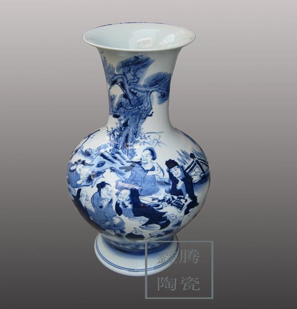 供应礼品青花陶瓷花瓶景德镇陶瓷花瓶