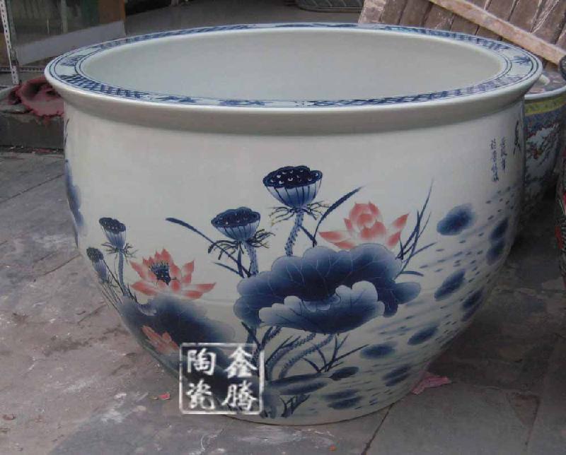 供应传统手工制作陶瓷大缸陶瓷盆栽