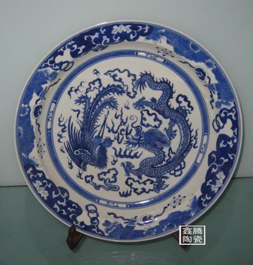 景德镇厂家专业制作青花陶瓷瓷盘批发