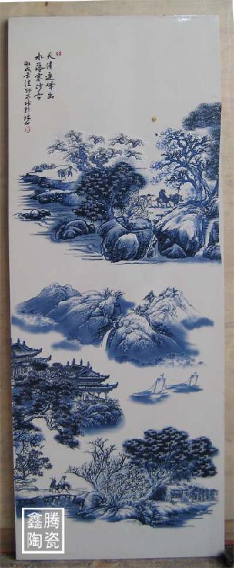 青花陶瓷瓷板供应手绘青花陶瓷瓷板