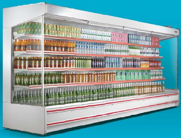 供应便利店超市摆放饮料蔬果分体机组风幕柜-节能省电图片