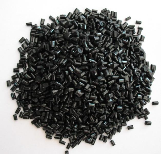 PE黑色吹膜级再生料再生颗粒（方便袋粒子）全国发货图片