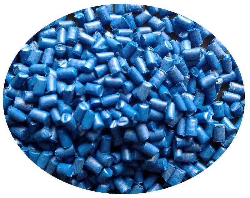 蓝色PE环保再生料高低压吹膜再生料批发