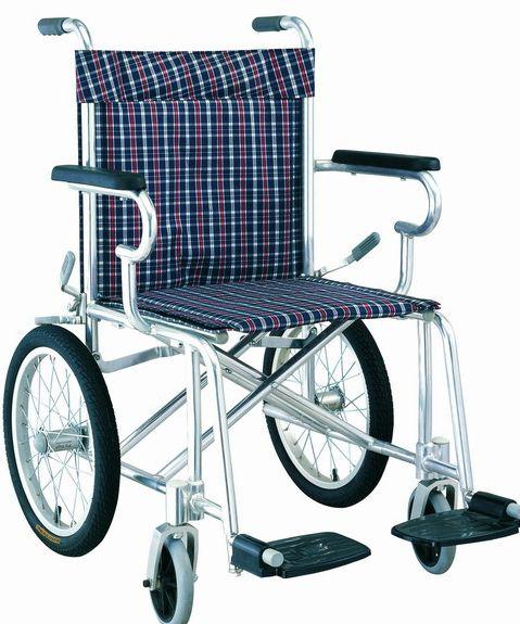 供应手动铝合金折叠轮椅铝合金坐便轮椅