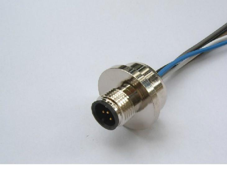 M12法兰式插头热销 插头 插座 分线盒 屏蔽电缆 连接器