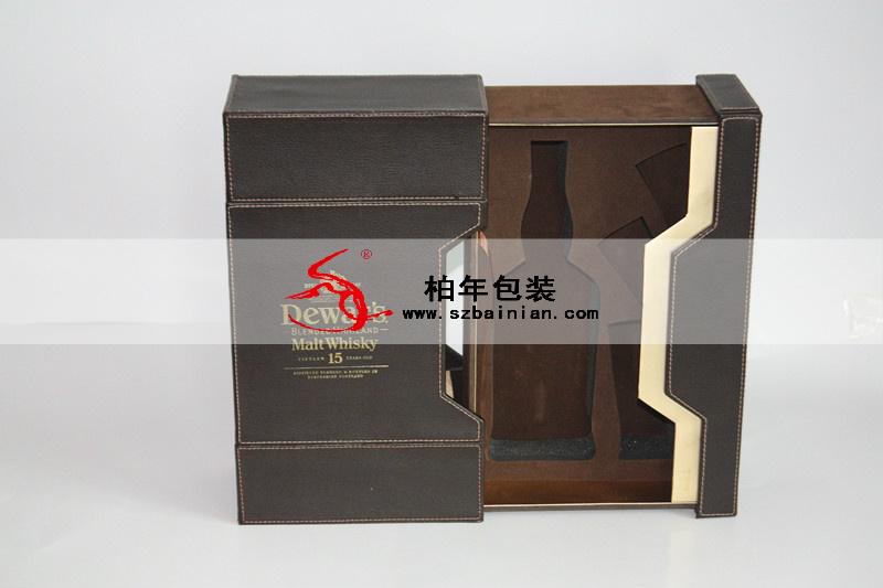 高档红酒皮盒红酒皮盒设计红酒包装设计