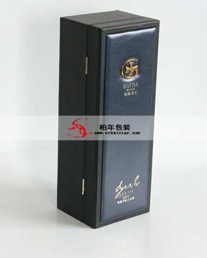 深圳葡萄酒盒设计红酒皮盒高档红酒皮盒图片