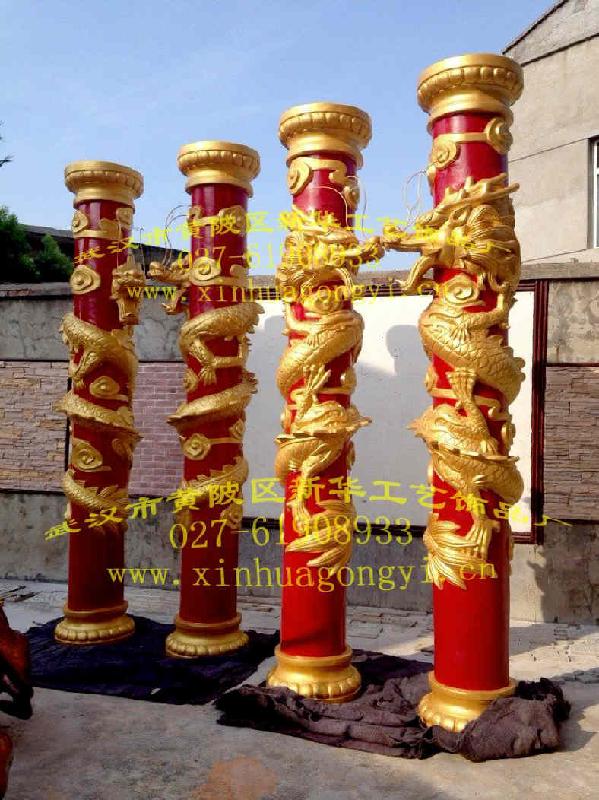 武汉市玻璃钢龙柱盘龙柱厂家供应玻璃钢龙柱制作技术青岛盘龙柱模具厂家