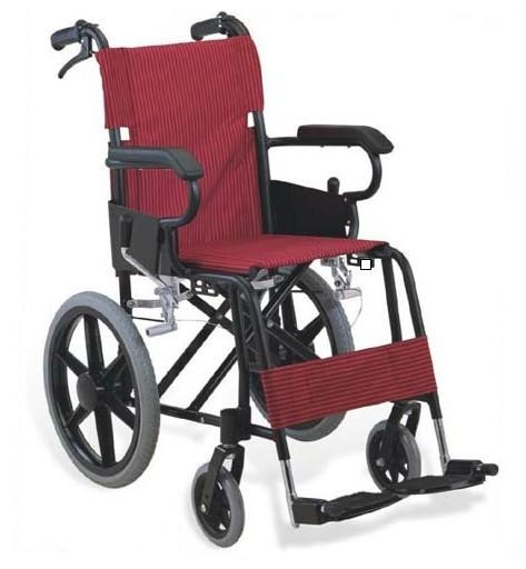 凯洋轮椅KY871LBJ折叠带手刹超轻便型铝合金看护轮椅