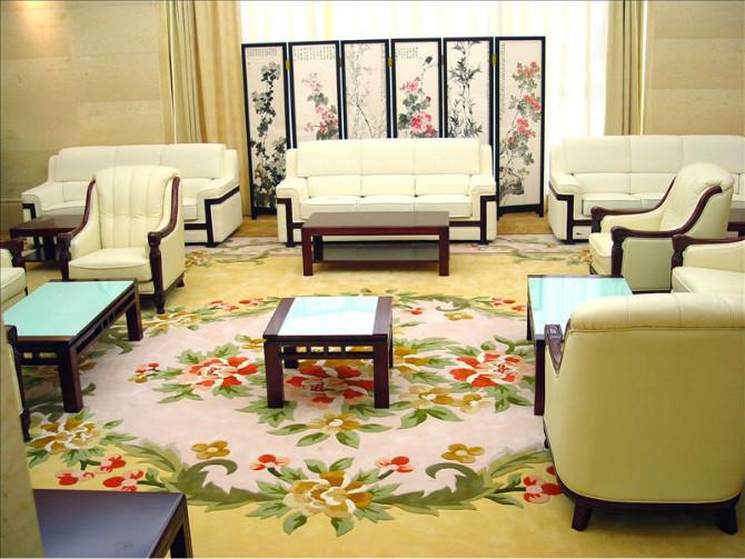 供应 北京圈绒草坪手工地毯销售13011039396图片