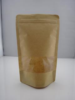 供应开窗牛皮纸自封自立袋，180280mm牛皮纸食品包装袋，茶叶袋