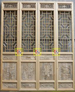 供应古典中式木雕屏风花格花窗隔断图片