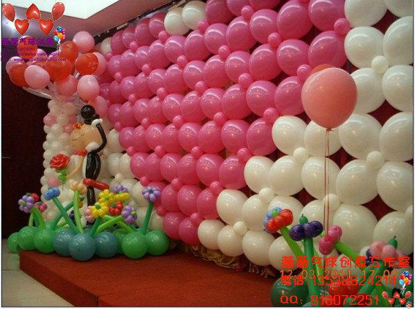 供应广州气球婚宴舞气球台布置图片
