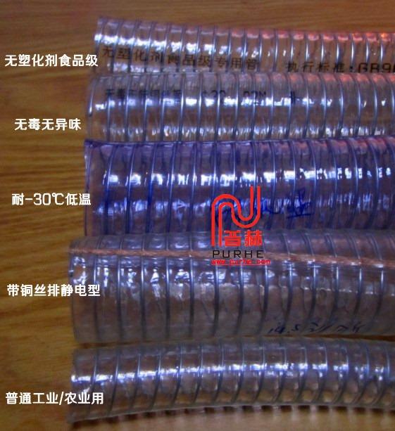 供应国产普通PVC透明钢丝软管