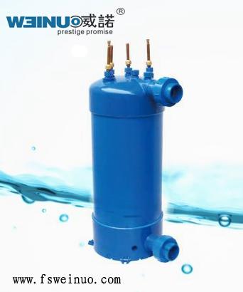 供应用于热泵机生产的壳管式钛管换热器2.8~47KW图片