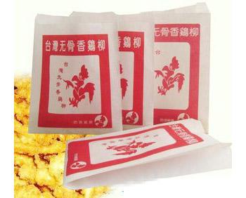 供应台湾无骨香鸡柳袋，防油纸袋，淋膜纸袋