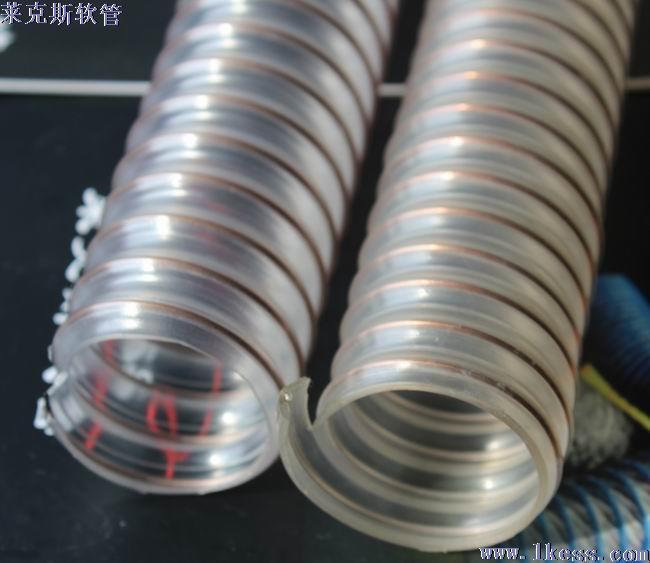 深圳市食品级钢丝透明软管厂家供应食品级钢丝透明软管,专用抽吸,工业真空吸尘器,排静电,螺旋丝耐磨
