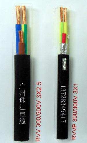 供应广州珠江电缆RVVP2芯1平方