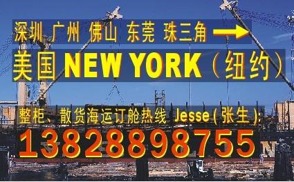 供应深圳广州 东莞 中山到美国纽约NEW YORK的国际海运船务公司