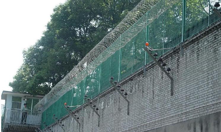 供应呼和浩特市护栏围墙网、监狱刺铁丝护栏、围墙防护用钢丝护栏网图片
