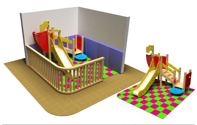 木制滑梯，餐厅儿童乐园，麦当劳滑梯，KFC儿童乐园，进口木儿童滑梯
