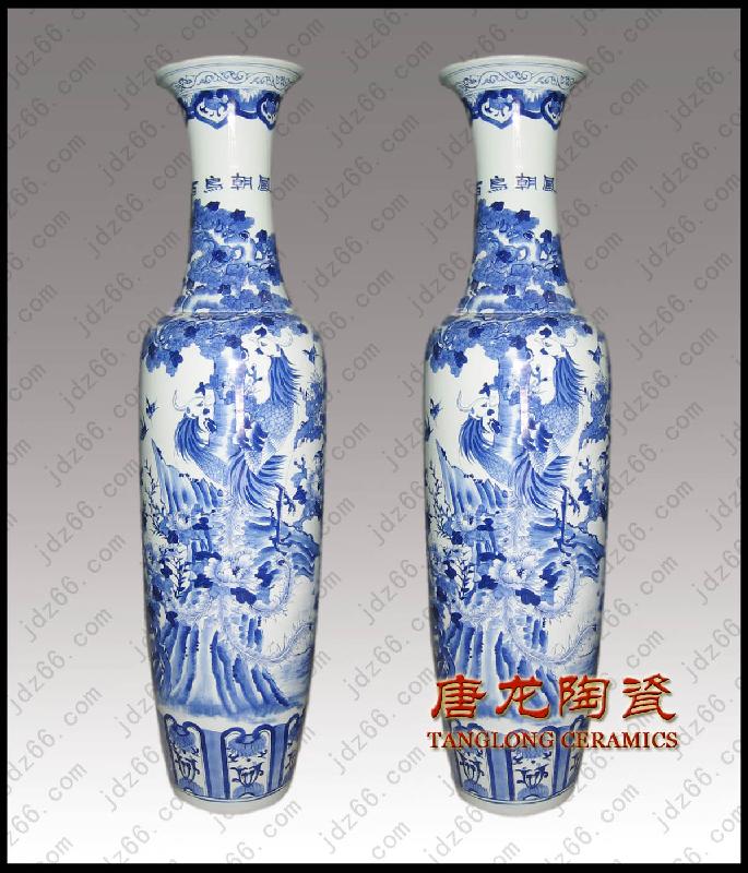 供应青花瓷瓶，景德镇陶瓷大花瓶，工艺礼品