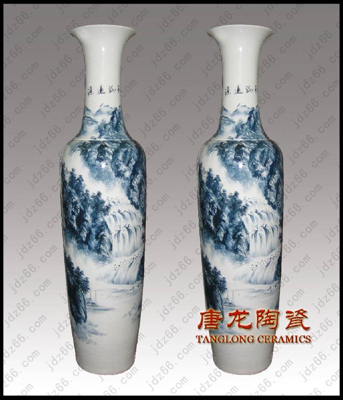景德镇大花瓶厂家供应手绘陶瓷花瓶批发