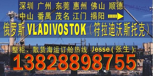 深圳海运到俄罗斯VLADIVOSTOK海参崴的国际海运代理公司