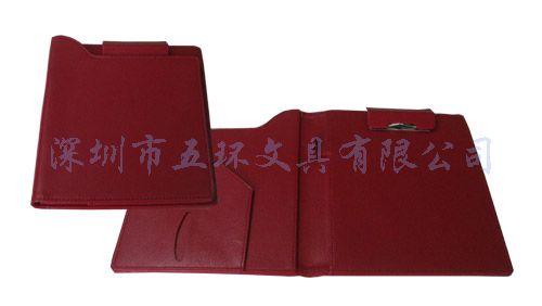 供应定做各种款式的皮革菜单文件夹，深圳五环专业生产皮革文件夹
