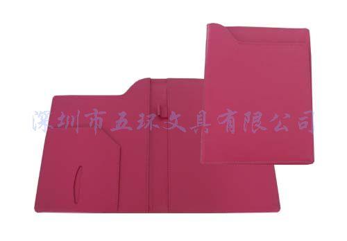供应定做各种款式的皮革菜单文件夹，深圳五环专业生产皮革文件夹