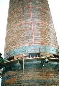 供应一百六十米混凝土烟囱脱硫防腐、烟囱刷色环、冷却塔防腐、尿素塔防腐