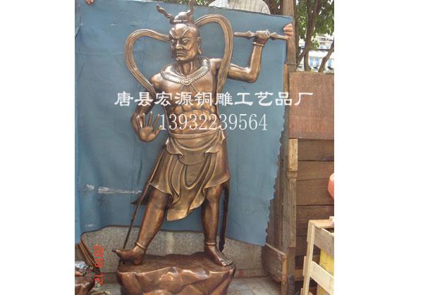 铜雕哼哈二将报价哼哈二将图片道教神像铸造厂家道教佛像批发图片