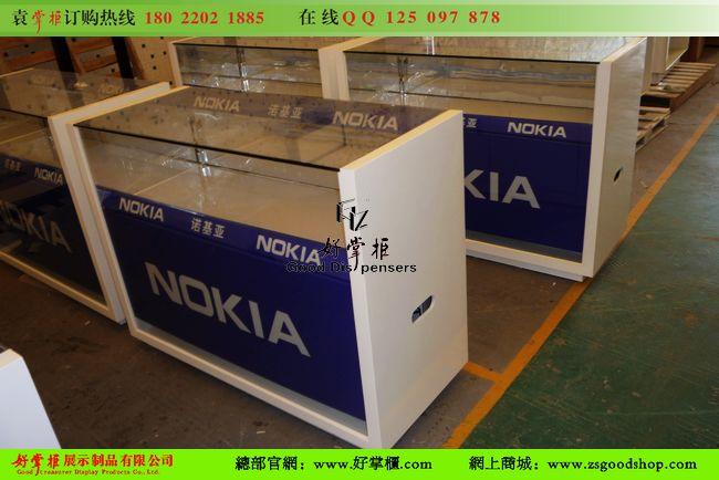 供应诺基亚木制品手机柜台生产厂家图片