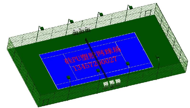 供应标准硅PU塑胶网球场