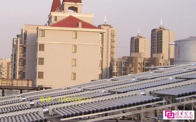 供应邯郸专业太阳能热水工程平板太阳能热水器，太阳能集中供暖工程图片
