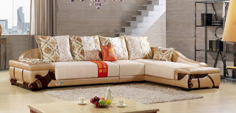 客厅欧式皮布沙发组合皮配布沙发批发