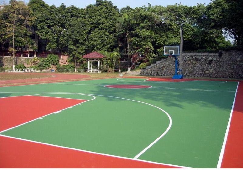 学校篮球场施工，篮球场建设，篮球场翻新