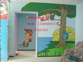 供应成都手绘墙艺电视沙发卧室背景墙画、幼儿园墙体彩绘图片
