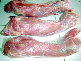供应用于食用的低价新鲜冷冻白条兔肉