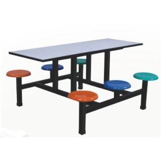 供应六人位食堂餐桌椅，供应六人位食堂餐桌椅,桌面1.6米,耐用,硬度强,材质为玻璃钢,厂家批发
