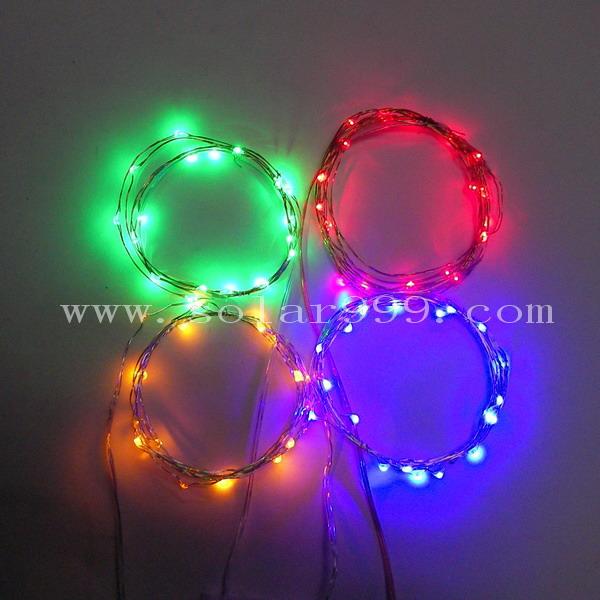 供应铜线LED灯串LED铜丝灯，低压灯串，圣诞灯串