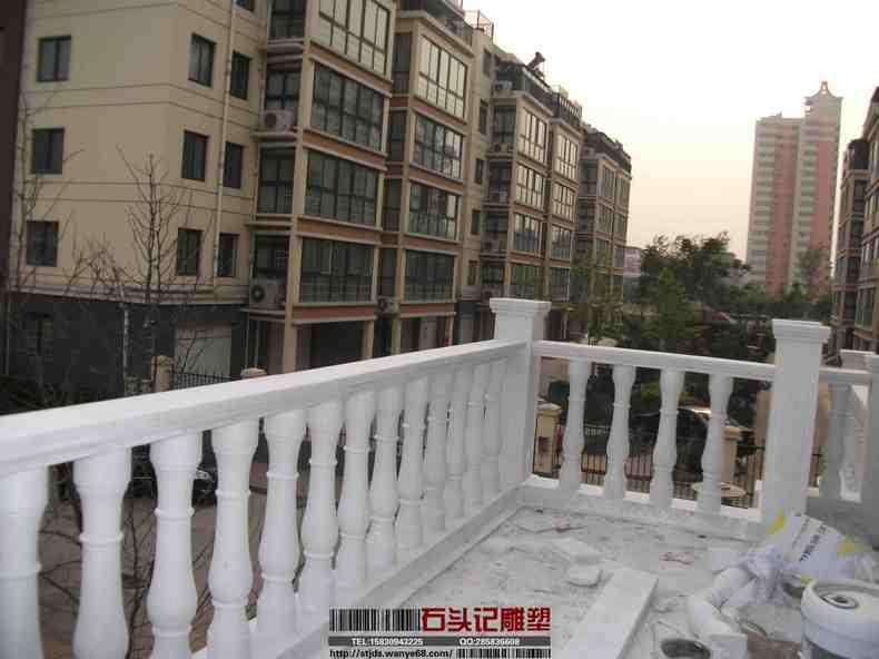 供应牡丹江汉白玉护栏雕塑/阳台柱雕塑/石雕栏杆厂家
