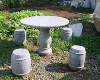 供应北京公园石凳雕塑/公园石头桌凳雕塑/园林雕塑小品