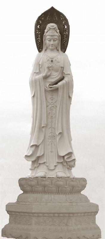 供应吉林市汉白玉观音雕塑/佛像雕塑/仙女像雕塑/弥勒佛雕塑