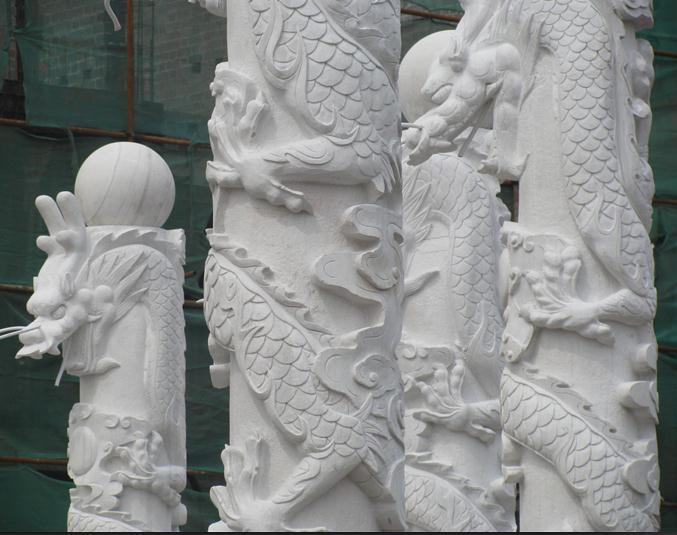 莱芜市汉白玉石柱雕塑/园林景观雕批发