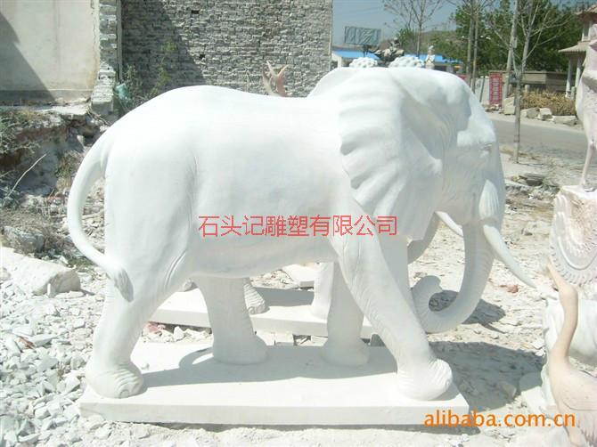 供应无锡汉白玉大象雕塑/青石大象雕塑/石狮子雕塑