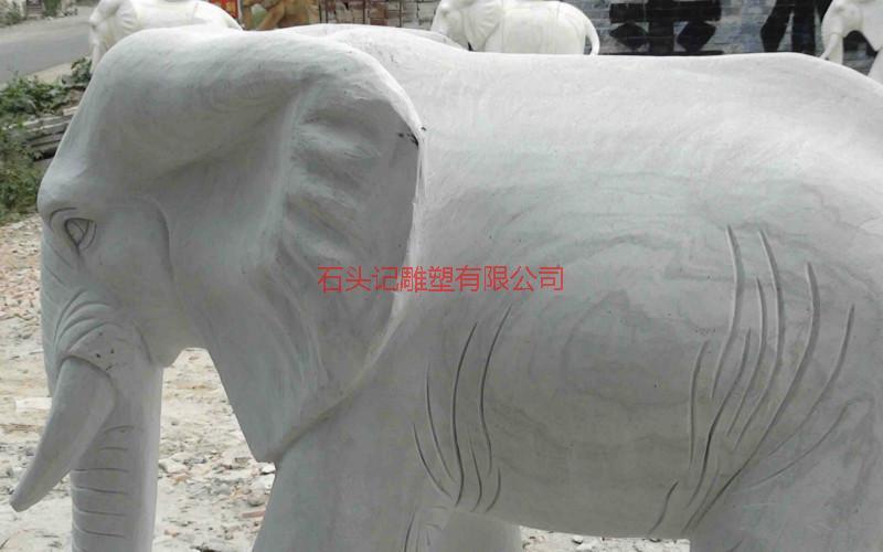 供应榆树市汉白玉大象雕塑/汉白玉大象雕刻/青石大象雕塑图片