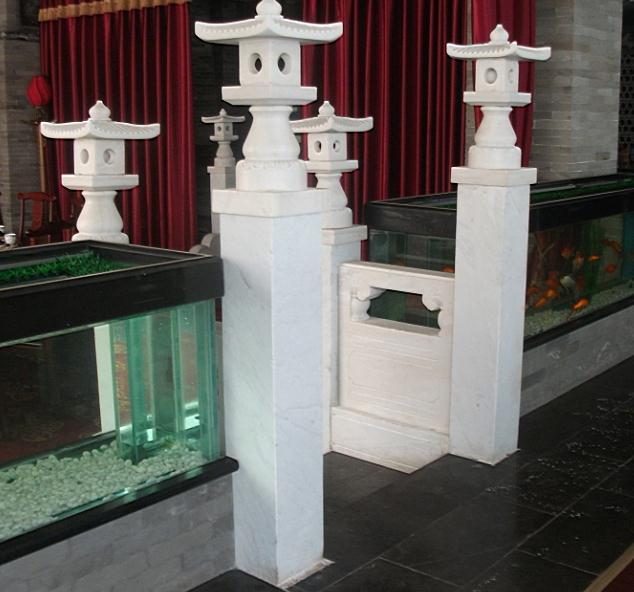 供应淄博市传统石灯雕塑/景区石灯雕塑/汉白玉石灯雕塑