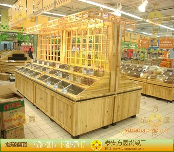 供应木制设备 超市木质品 超市木制货架